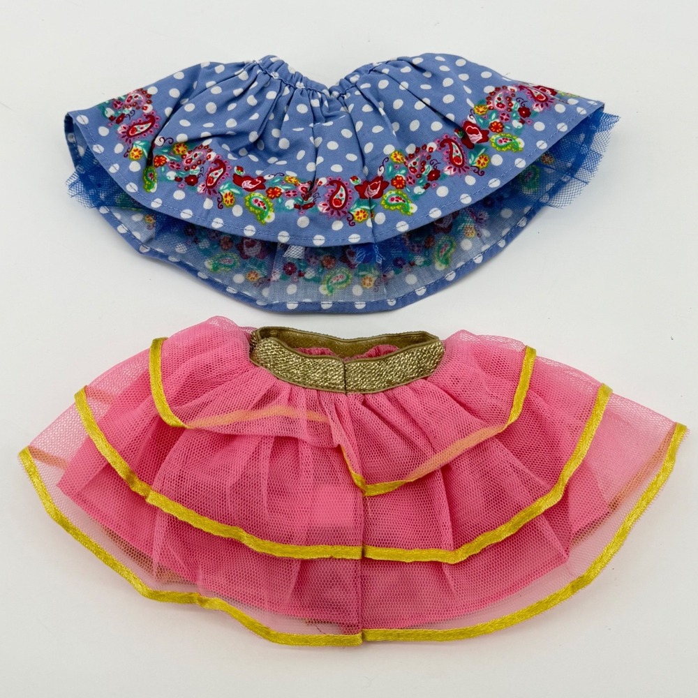 American Girl WellieWishers Doll Skirts Girl 14.5" Pink Blue Tulle Floral Set